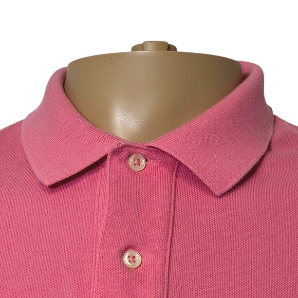 Polo Ralph Lauren Mens Size Medium Pink Short Sleeve Cotton Polo Shirt Blue Pony - Picture 5 of 11